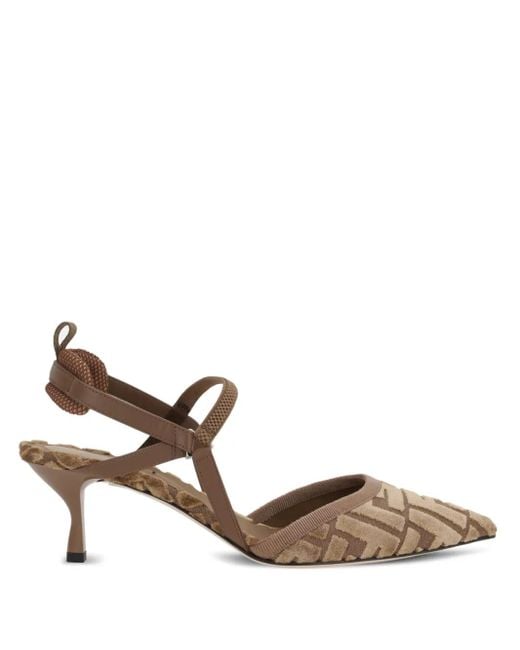 Fendi Brown Colibrì Lite Pumps 55mm