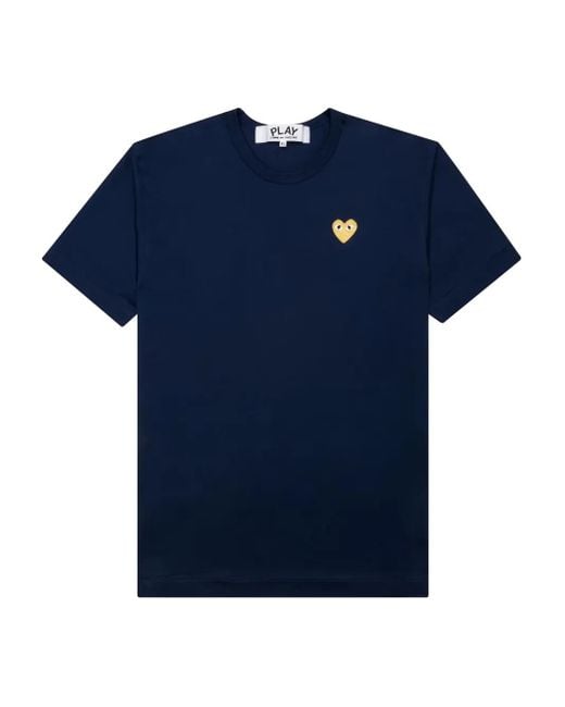 メンズ COMME DES GARÇONS PLAY ハートパッチ Tシャツ Blue