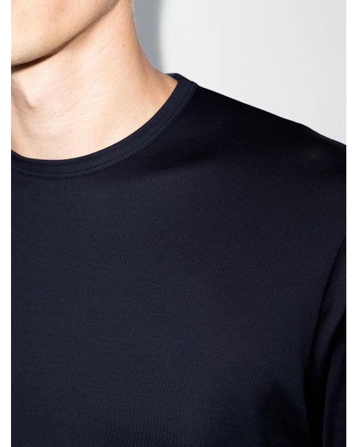 Sunspel Blue Long-Sleeve T-Shirt for men