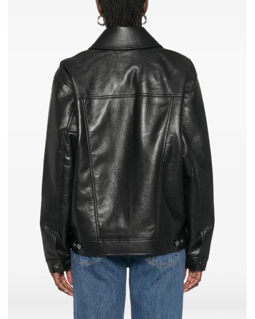 Anine Bing Black Calf Leather Jacket