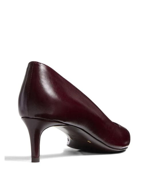 Khaite Brown Pointed Toe Kitten Heel Pumps