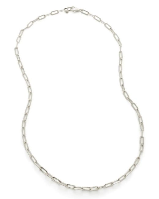 Monica Vinader White Recycled Sterling- Paperclip-Chain Necklace