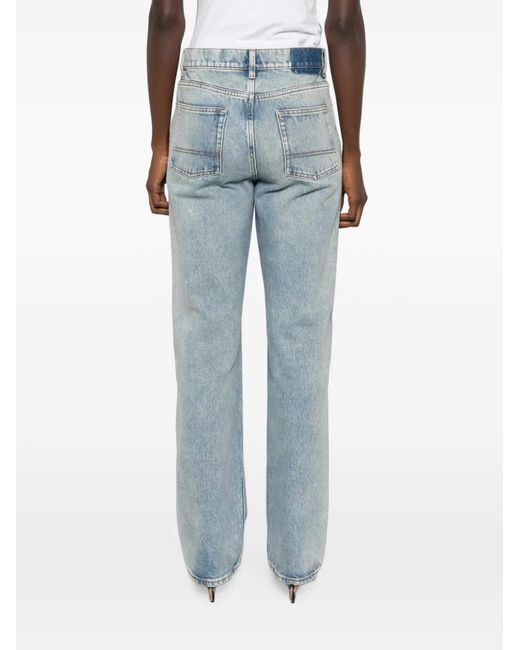 Golden Goose Deluxe Brand Blue Norma Zip-Up Straight-Leg Jeans