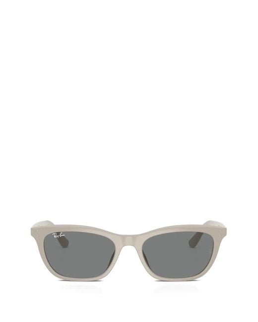 Ray-Ban Gray Square-Frame Sunglasses