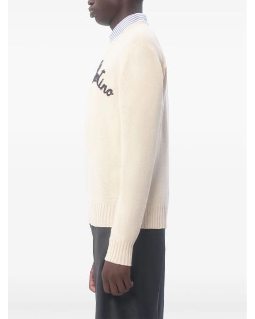 Valentino Garavani Natural Chez-Embroidered Sweater for men