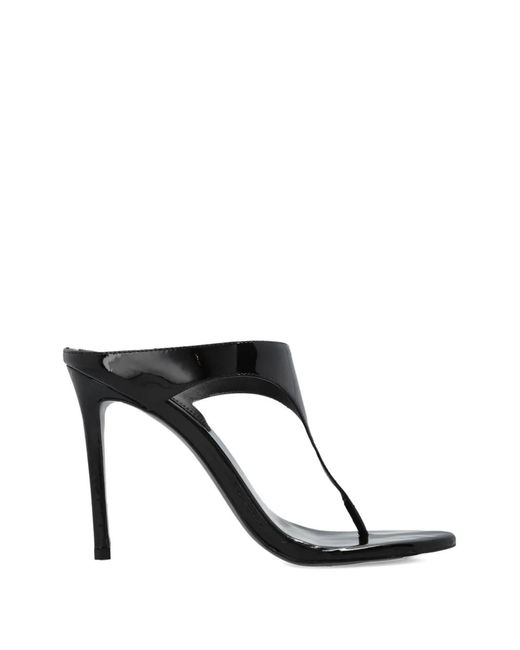 Black Suede Studio Black Laurel Leather Sandals