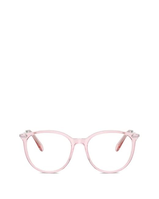 Swarovski Natural Round-Frame Glasses