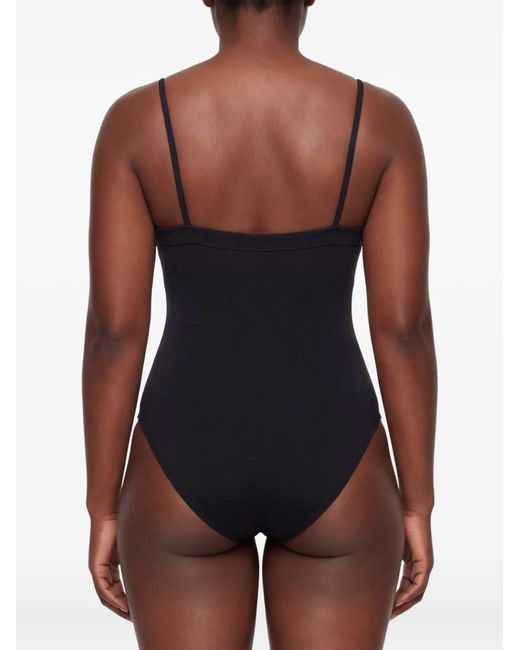 Eres Black Aquarelle Square-Neck Swimsuit