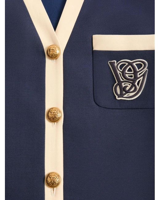 Valentino Garavani Blue Crepe Couture Jacket