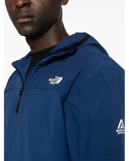 The North Face Blue Logo-Print Hooded Jacket for men