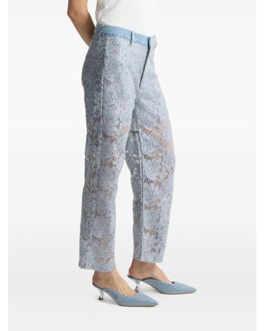 Liu Jo Jeans Met Bloemenkant in het Blue