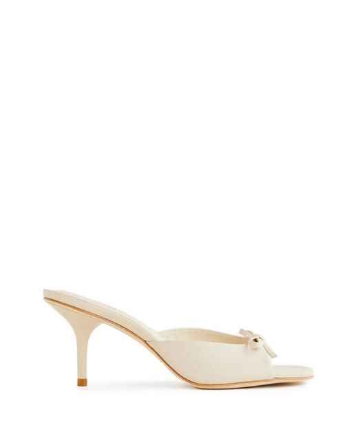Reformation Natural Clementine Bow Heeled Sandals