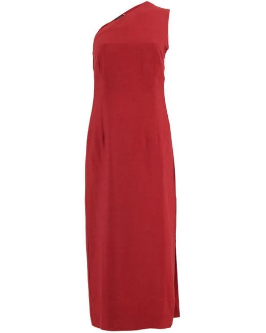 Haight Red Maria One-Shoulder Dress
