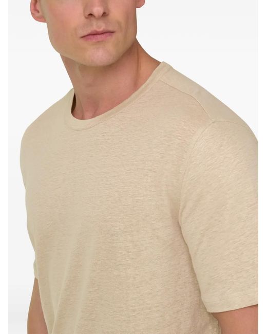 Boggi Natural Crew-Neck T-Shirt for men