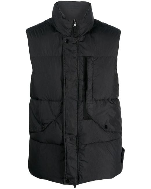 メンズ Stone Island パデッドベスト Black