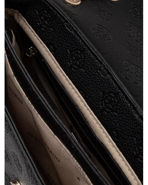 Guess Black Anise Logo-Embossed Shoulder Bag