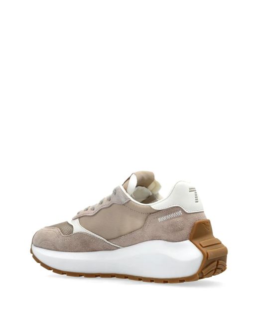 EA7 White Logo-Print Trainers