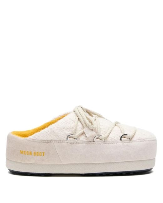 Moon Boot White X Gir Evx Sand Knit Mules