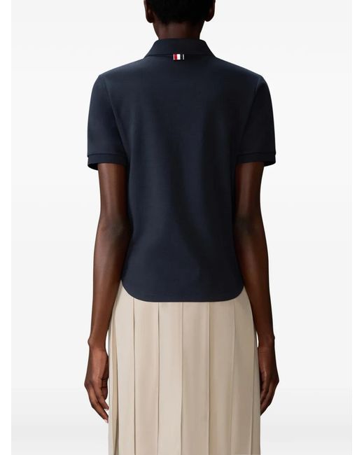Thom Browne Blue Short-Sleeved Shirt