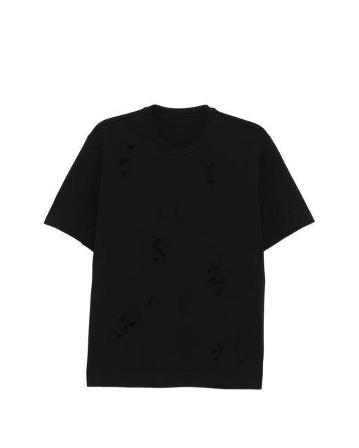 JNBY Black 3D Flower Cotton T-Shirt