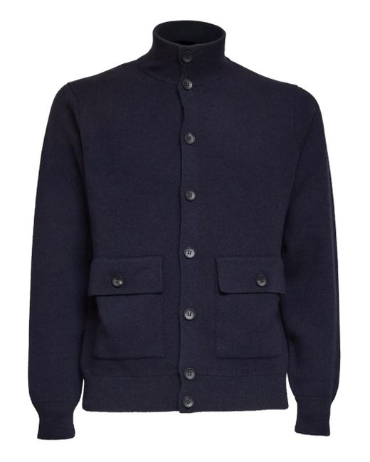FILIPPO DE LAURENTIIS Blue Pull À Poche Boutonnée for men