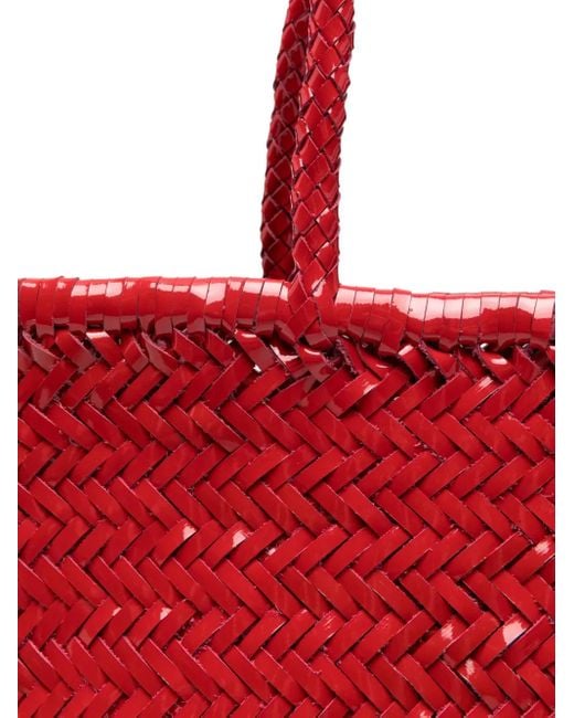 Dragon Diffusion Red Triple Jump Leather Tote Bag