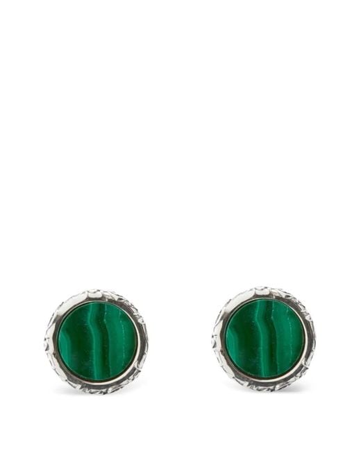 Emanuele Bicocchi Green Malachite Arabesque Cufflinks