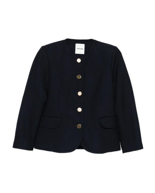 Giacca Con Bottoni di Sandro in Blue