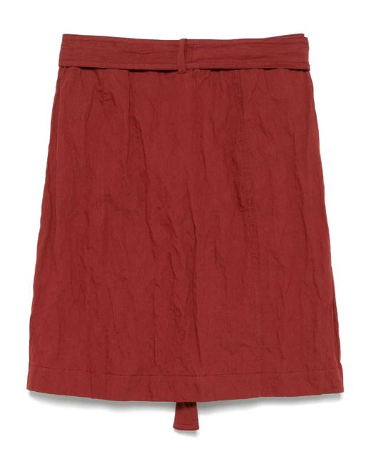 Ferragamo Red Wrap Mini Skirt