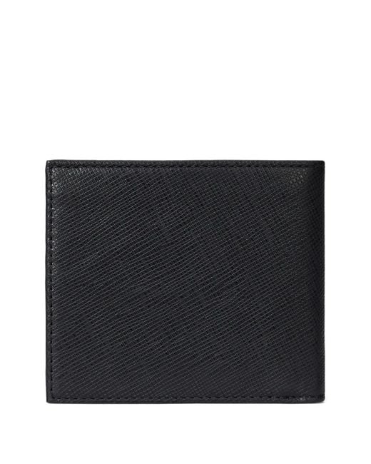 Polo Ralph Lauren Black Saffiano-Leather Billfold Wallet for men