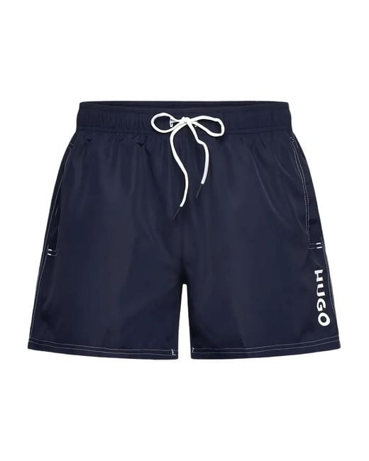 HUGO Blue Max Drawstring Swim Shorts for men