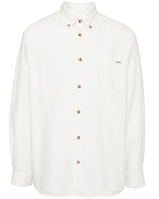 A.P.C. White Mateo Shirt for men