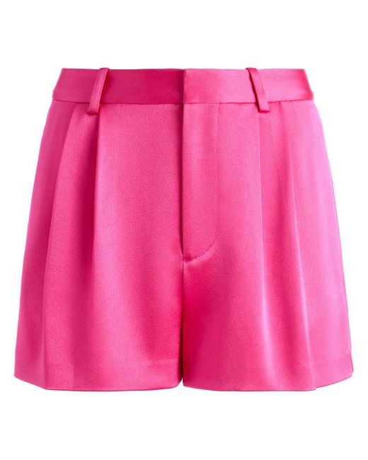 Alice + Olivia Satijnen Shorts in het Pink