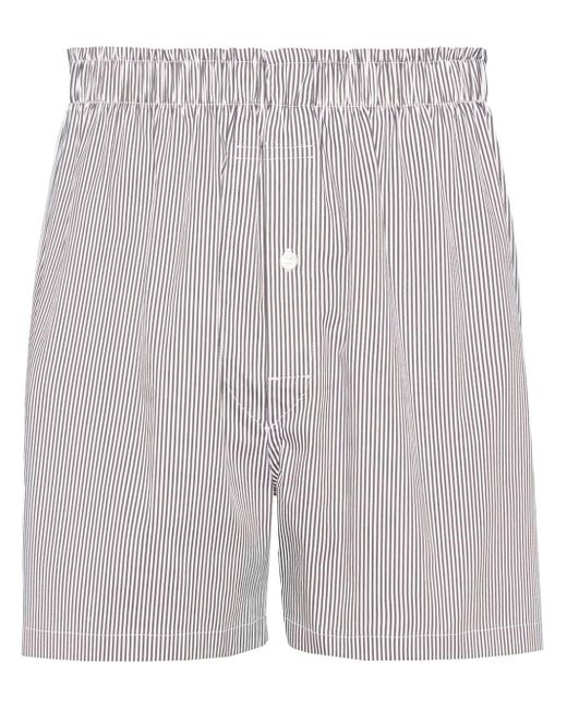 Maison Margiela Gestreepte Shorts Met Elastische Taille in het Gray voor heren