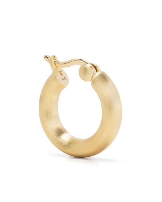 Tom Wood Satin-finish Hoop Earrings in Metallic | Lyst