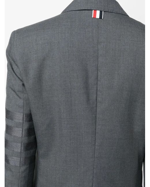 Thom Browne Gray 4-Bar Stripe Wool Blazer