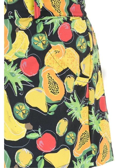 Amir Slama Yellow Print Frutas Shorts for men