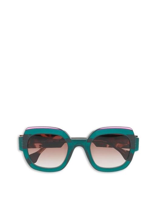 Face A Face Green Frost 2 Geometric-Frame Sunglasses