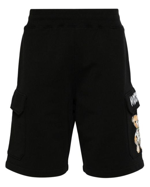 Moschino Shorts mit Teddy-Print in Black für Herren
