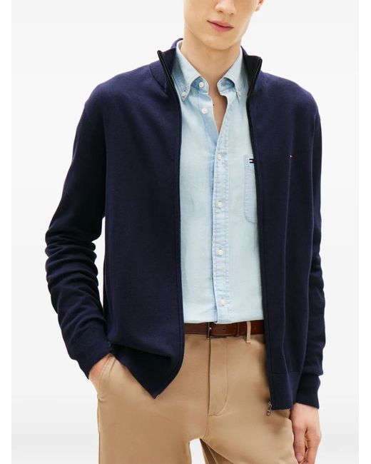 Tommy Hilfiger Blue Zip Cardigan for men