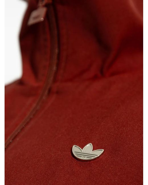 Adidas Red Logo-Plaque Sweatshirt for men
