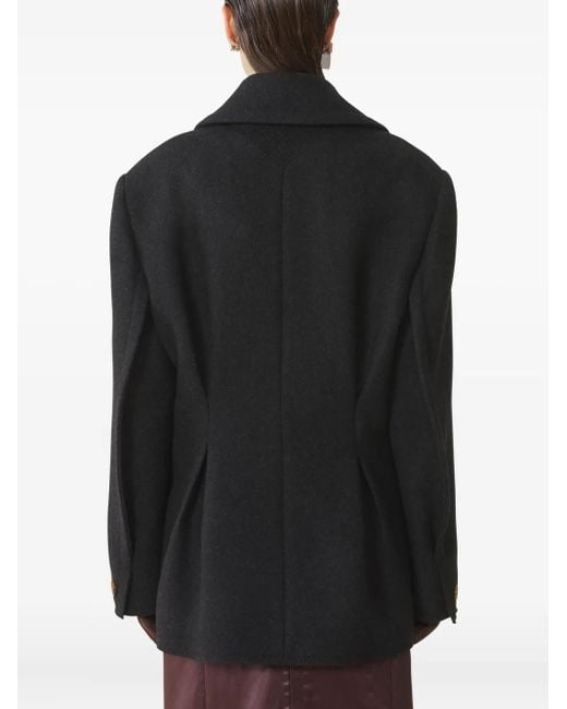 Lanvin Black Double-Breasted Long-Sleeve Jacket