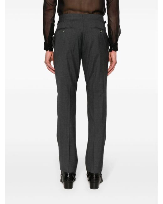 Tom Ford Black Tailored Wool Trousers - Men's - Cupro/wool for men