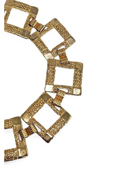 Madison Metallic Hammered-Effect Chain-Link Belt