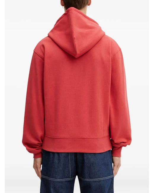 Gramicci Red Logo-Patch Zip-Up Hoodie for men