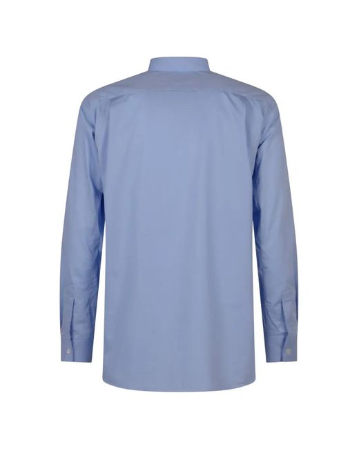 Comme des Garçons Blue Chemise À Design Patchwork for men