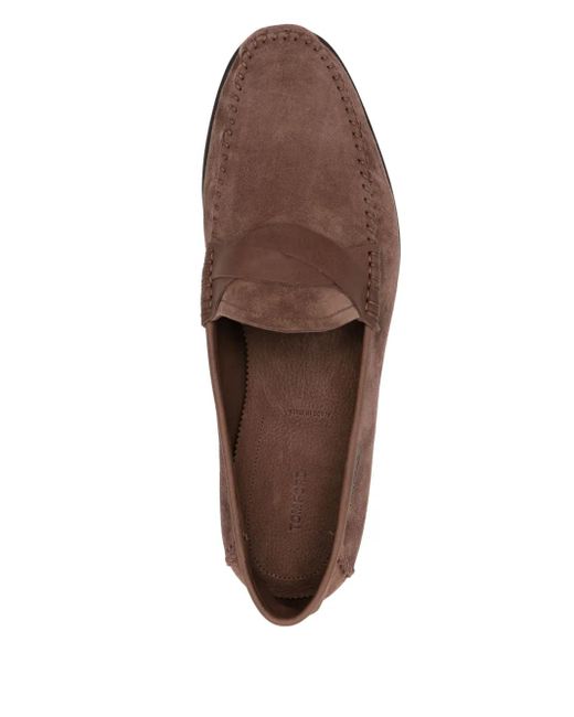 メンズ Tom Ford スエード ローファー Brown
