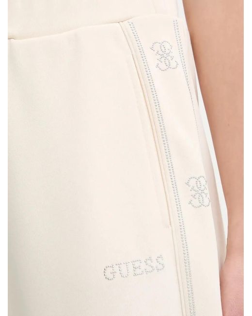 Guess White Logo Track Pants