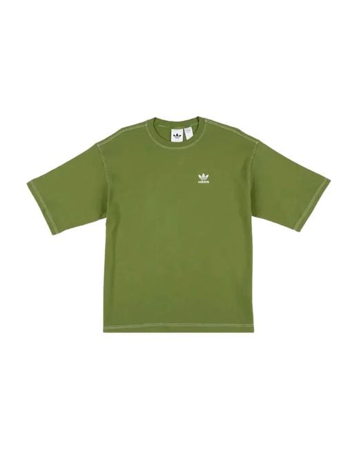 Adidas Green Trefoil Essentials Tee for men