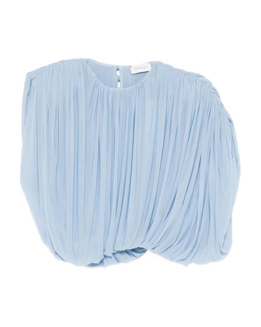Magda Butrym Blue Pleated Blouse